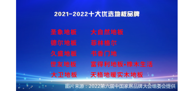 2021-2022十大优选地板品牌果真宣布